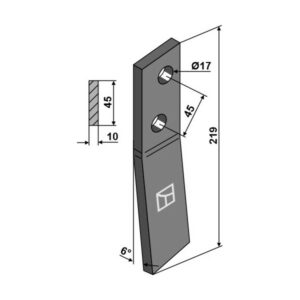 Spredevinge - Høyre - 219x10 mm - Bergmann
