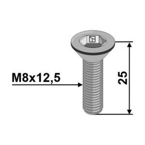 Umbrako - 10.9 - M8x1,25x25 mm