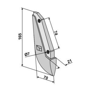 Såskjær - keramisk - 165x70 mm - Accord