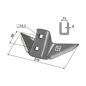 Vingeskjær - 210x6 mm - Kuhn