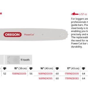 Oregon Sverd 3/8" - 1.5 mm - 60DL - 16" - K095 - PowerCut™ - 168RNDK095