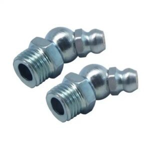 Vare: Smørenippel M10 - 45°, Smørenippel Gjenger: M10x1, Smørenippel Grader: 45°, Smørenippel Farge: El-Zink,