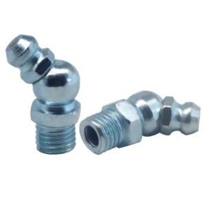 Vare: Smørenippel M8 - 45°, Smørenippel Gjenger: M8x1, Smørenippel Grader: 45°, Smørenippel Farge: El-Zink,