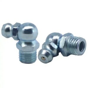 Vare: Smørenippel M8 - 90°, Smørenippel Gjenger: M8x1, Smørenippel Grader: 90°, Smørenippel Farge: El-Zink,