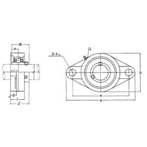 Gopart UCFL204GP Komplett flenslager oval 20mm tbb, Varenummer UCFL204GP