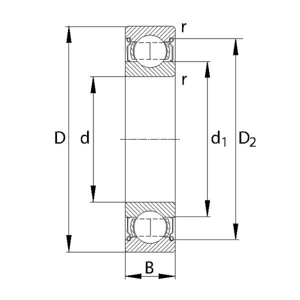 Gopart Sporkulelager RS-2RS CN - 40x68x15 mm - 60082RSGP - Varenummer: 60082RSGP