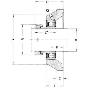 INA/FAG PCJ40 Lager hus PCJY, Varenummer PCJ40