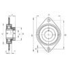 INA/FAG RAT12 Flange bearing plate oval cpl, Varenummer RAT12