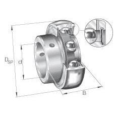 INA/FAG GAY17NPPB Radial insert ball bearing, Varenummer GAY17NPPB