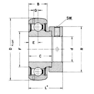 INA/FAG GRAE25NPPBFA106 Clamp bearing, Varenummer GRAE25NPPBFA106