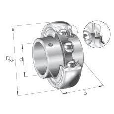 INA/FAG GYE17KRRBVAHLA Stainless steel clamp bearing, Varenummer GYE17KRRBVAHLA