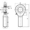 INA/FAG GAR20DO2RSINA Rod head, Varenummer GAR20DO2RSINA