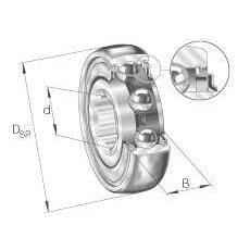 INA/FAG SK102207KRRBAH10 Radial insert ball bearing, Varenummer SK102207KRRBAH10