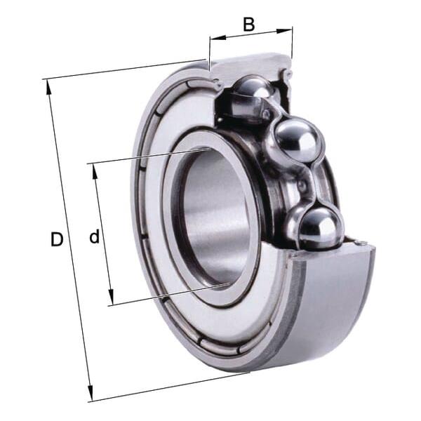 INA/FAG 6001ZZC3 Deep groove ball bearing, Varenummer 6001ZZC3