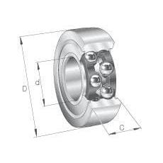 INA/FAG LR50002RS Track roller bearing, Varenummer LR50002RS
