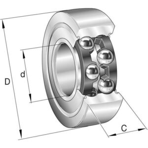 INA/FAG LR6082RSR Track roller bearing, Varenummer LR6082RSR