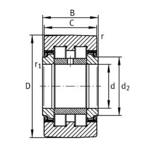 INA/FAG PWTR172RSXL Track roller bearing, Varenummer PWTR172RSXL