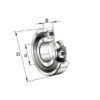 Ina/FAG Sporkulelager RS-2RS C3/C4 - 95x170x32 mm - 62192RSRC3 - Varenummer: 62192RSRC3