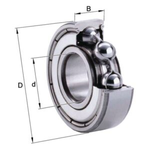Ina/FAG Sporkulelager Z-ZZ C3/C4 - 25x52x15 mm - 6205-C-2Z-C3 - Varenummer: 6205-C-2Z-C3