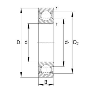 Ina/FAG Sporkulelager Z-ZZ CN - 55x100x21 mm - 6211-C-2Z - Varenummer: 6211-C-2Z