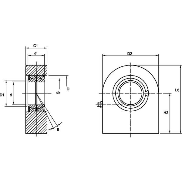 Mac Power GF20DO Rod end with welding face, Varenummer GF20DO