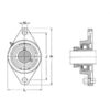SKF 7500FYTB30WF Flenslager komplet oval SKF FYTB 30 WF består av FYTB506M+YEL205-2F, Varenummer 7500FYTB30WF
