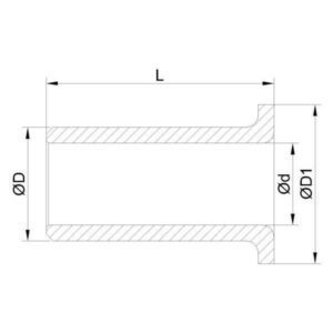 SKF 7500PCMF101207B Glideforing med flange SKF PCMF 101207 E, Varenummer 7500PCMF101207B