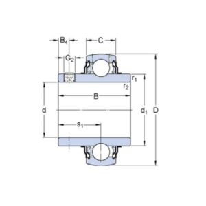 SKF YAR2062RFSKF Y-lager med pinolskrue SKF YAR 206-2RF 30x62x38,1/18 mm, Varenummer YAR2062RFSKF
