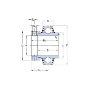 SKF YET206104SKF Y-lager med excenterring SKF YET 206x104 31,75x62x35,7/18 mm, Varenummer YET206104SKF