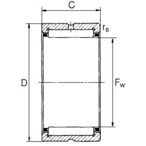 SKF 7500NK1012 Nålelager SKF NK 10/12 TN 10x17x12 mm, Varenummer 7500NK1012