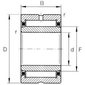 SKF 7500NA49082RS Nålelager SKF NA 4908-2RS 40x62x23/22 mm, Varenummer 7500NA49082RS