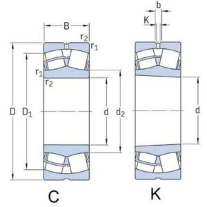 SKF 750022320 Sfærisk rullelager 100x215x73mm SKF, Varenummer 750022320