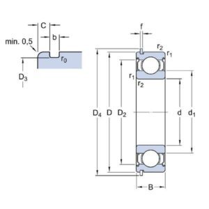 SKF 75006208NRC3 Lager 40 80 18, Varenummer 75006208NRC3