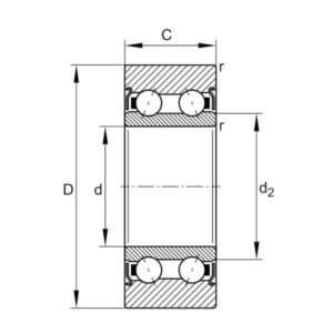SKF 305801C2ZSKF Lager SKF, Varenummer 305801C2ZSKF