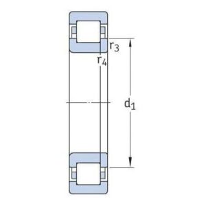 SKF 7500NUP309E Cylindrisk rullelager SKF NUP 309 ECP 45x100x25 mm, Varenummer 7500NUP309E