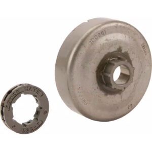 Drivhjul for motorsager, tilgjengelig i ulike størrelser og tannantall.