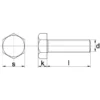 Tegning av Sekskantskrue M16x90 - 10.9 - Stål