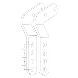 Alternative view of 2 stk Monteringsbraketer for til 123 Triangel universal